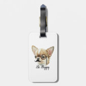 可愛いチワホアドッグ恋人 ラゲッジタグ (裏面縦)