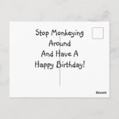 可愛いチンパンポストカード ポストカード (裏面)