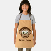 可愛いチンポパーソナライズされたモンキーキッズエプロン エプロン (インサイチュ)
