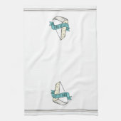 可愛いチーズパおもしろいンを付ける キッチンタオル (縦)