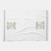 可愛いチーズパンを持おもしろいってハヴァルティ キッチンタオル (横)