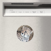 可愛いチーターの可愛い写真 マグネット (インサイチュ (食洗機))