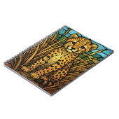 可愛いチーターの可愛い、ステンドグラスのデジタルアート ノートブック (左側)