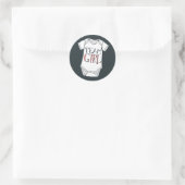 可愛いチームガールジェンダーリビールステッカー ラウンドシール (バッグ)