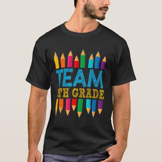 可愛いチーム5年生先生学生戻るS Tシャツ (正面)