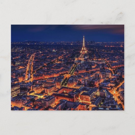 可愛いツアーエッフェルとパリのトップビュー ポストカード (正面)