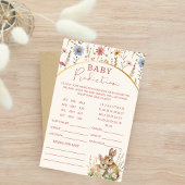 可愛いツインのバニーワイルドフラワーベイビーシャワー予測 チラシ