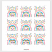 可愛いツインカスタムユニコーン シール (シート)