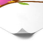 可愛いツインズオームズオンブランチガールズ誕生日バナー ポスター (角)