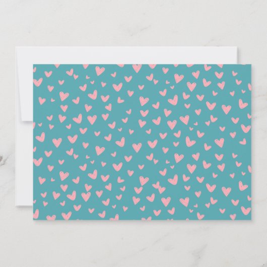 可愛いツインバンニーズパステルニュートラルベイビーシャワー写真 招待状 (裏面)