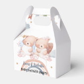 可愛いツインベアーバルーンベビーシャワーパーティー フェイバーボックス (裏面サイド)