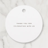 可愛いツイン茶色のクマ赤ちゃんシャワーメッセージカード フェイバータグ (裏面)