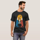 可愛いツインTITIクマ二匹の小さなクマ父の Tシャツ (正面フル)