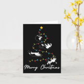 可愛いツキセド猫クリスマスツリーライトオーナーキャットL カード (黄色い花)