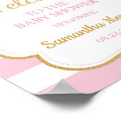 可愛いツチュドレスベビーシャワー歓迎サイン ポスター (角)