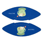 可愛いティーバグのカップ漫画ユーモアキャラクター アメリカンフットボール (パネル)