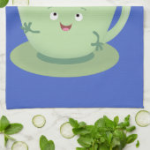 可愛いティーバグのカップ漫画ユーモアキャラクター キッチンタオル (折り畳み)