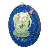 可愛いティーバグのカップ漫画ユーモアキャラクター ダーツボード (正面右)