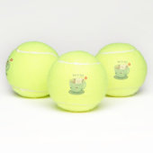 可愛いティーバグのカップ漫画ユーモアキャラクター テニスボール (マルチ)