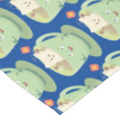 可愛いティーバグのカップ漫画ユーモアキャラクター テーブルクロス (アングル)