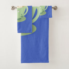 可愛いティーバグのカップ漫画ユーモアキャラクター バスタオルセット