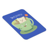 可愛いティーバグのカップ漫画ユーモアキャラクター マグネット (右側)