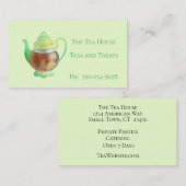 可愛いティーポット茶室の名刺 名刺 (正面/裏面)