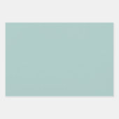 可愛いティール（緑がかった色）ギンガムとドットシンプルクラシック ラッピングペーパーシート (正面2)