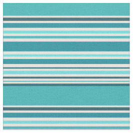可愛いティール（緑がかった色） ストライプの ファブリック