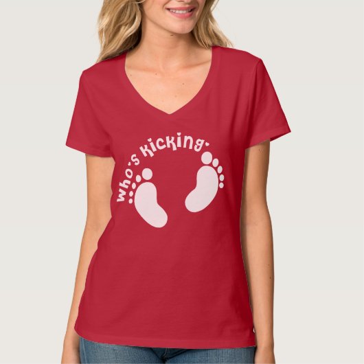 可愛いティ妊婦のーズ Tシャツ (正面)