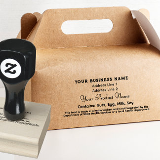 可愛いテキサス州コテージ食品法はホームビジネスをラベル ラバースタンプ