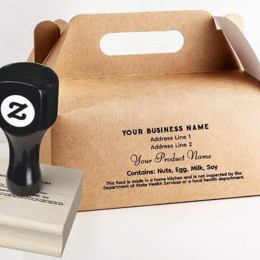 可愛いテキサス州コテージ食品法はホームビジネスをラベル ラバースタンプ