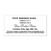 可愛いテキサス州コテージ食品法はホームビジネスをラベル ラバースタンプ (インプリント)