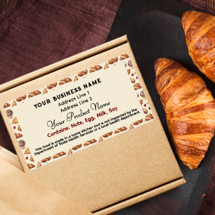 可愛いテキサス州コテージ食品法ラベルcroissant ラベル