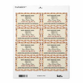 可愛いテキサス州コテージ食品法ラベルcroissant ラベル (フルシート)