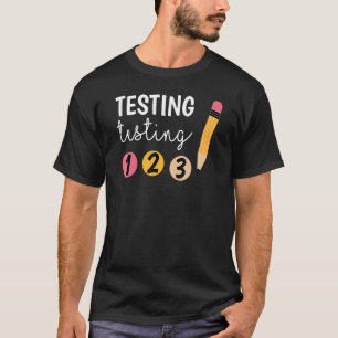 可愛いテスト日テスト1 2 3先生テスト Tシャツ