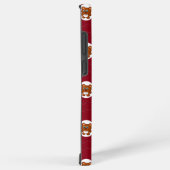 可愛いテディは白い円の柄のクマ SAMSUNG GALAXYケース (右側面)