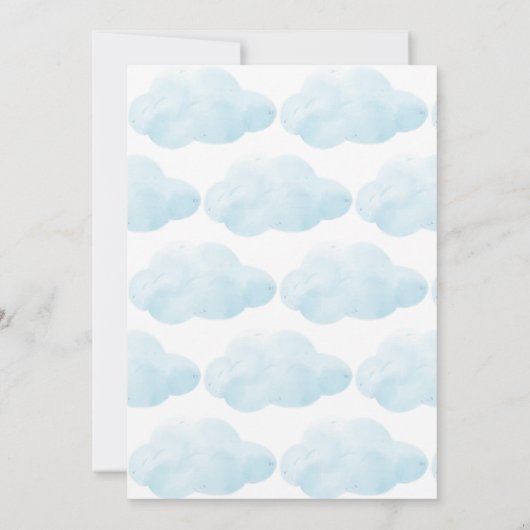 可愛いテディを待つベビーシャワー 招待状 (裏面)