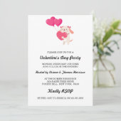 可愛いテディバレンタインデー感謝していのカード 招待状 (スタンド正面)