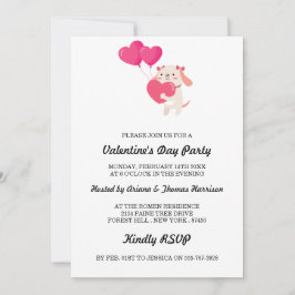 可愛いテディバレンタインデー感謝していのカード 招待状