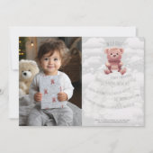 可愛いテディベアおむつ「ワイルドワン」第1誕生日 招待状 (正面)