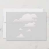 可愛いテディベアおむつ「ワイルドワン」第1誕生日 招待状 (裏面)