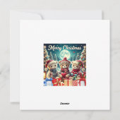可愛いテディベアがメリークリスマス シーズンカード (裏面)