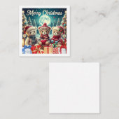 可愛いテディベアがメリークリスマス ノートカード (正面/裏面)