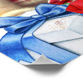 可愛いテディベアがメリークリスマス ポスター (角)