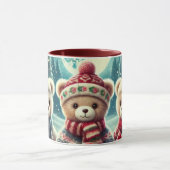 可愛いテディベアがメリークリスマス マグカップ (中央)