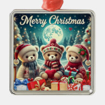 可愛いテディベアがメリークリスマス