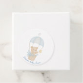 可愛いテディベアとパラシュート赤ちゃんシャワー フェイバータグ (インサイチュ)