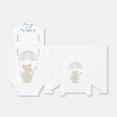 可愛いテディベアとパラシュート赤ちゃんシャワー フェイバーボックス (折り畳みなし)