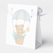 可愛いテディベアとパラシュート赤ちゃんシャワー フェイバーボックス (裏面サイド)